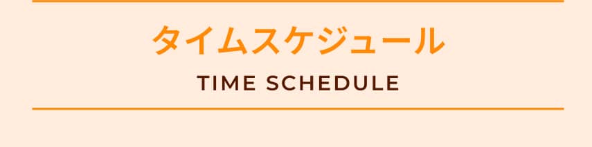 タイムスケジュール
