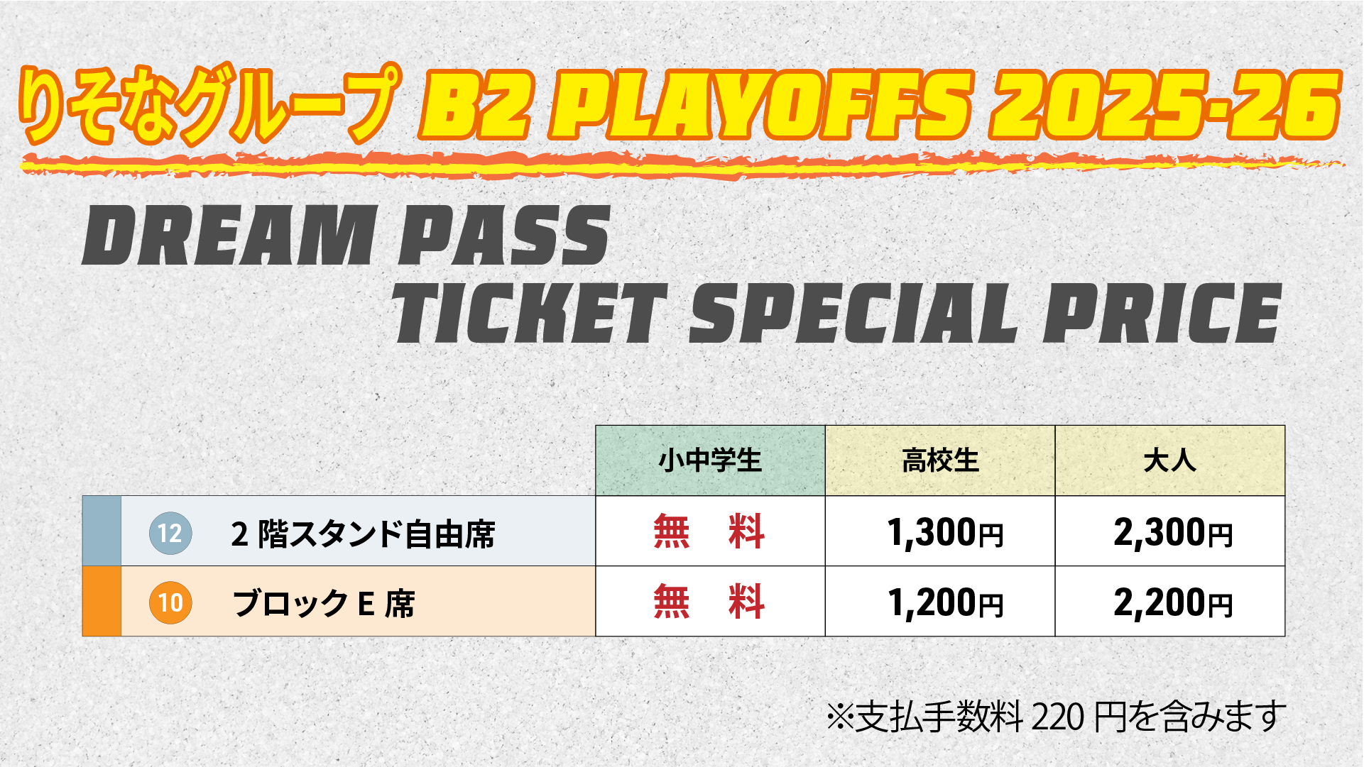 チケット料金PO